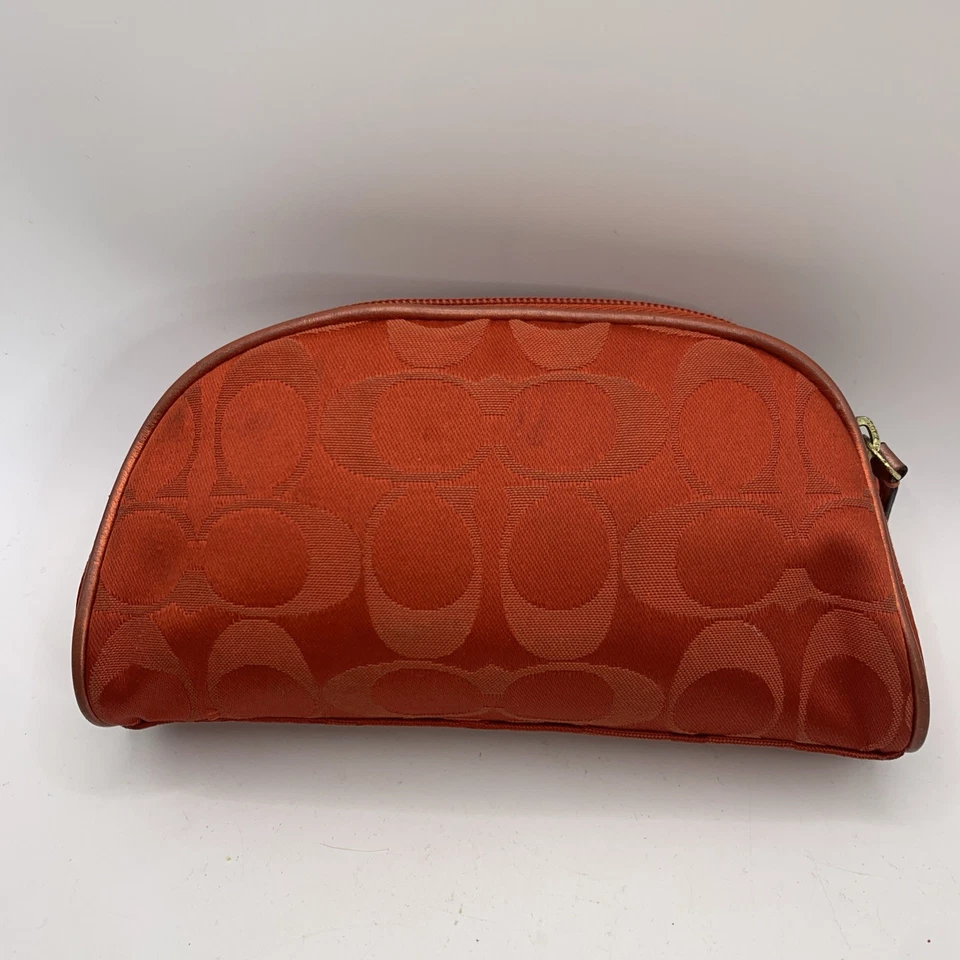 Bolsa de cosméticos Coach limitada Estee Lauder vermelha assinatura estojo de maquiagem E1073-B903 - Imagem 4 de 4