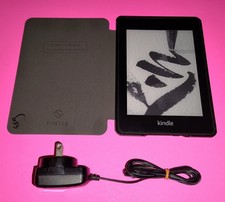Kindle 6" Paperwhite 4 PQ94WIF 10th Gen 8GB 300ppi Wi-Fi Black with Cover Bundle