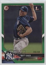 2018 Bowman Prospects Green 6/99 Matt Sauer #BP102 0q3