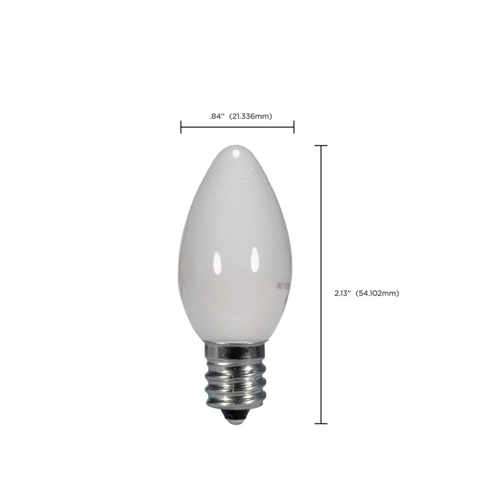 0.5 Watt LED - C7 - White - 2700K - Candelabra base - 120 Volt - Carded -  48 Pa - Image 3 of 4