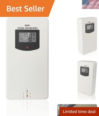 Digital Wireless Thermometer with Remote Sensor - Battery Powered, Easy Install