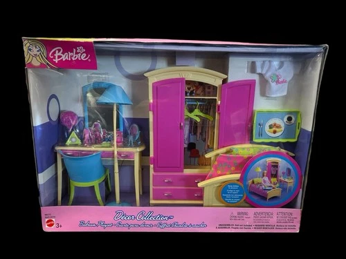 2003 Barbie Decor Collection Bedroom Playset Vintage W/ Box Mattel New Old Stock