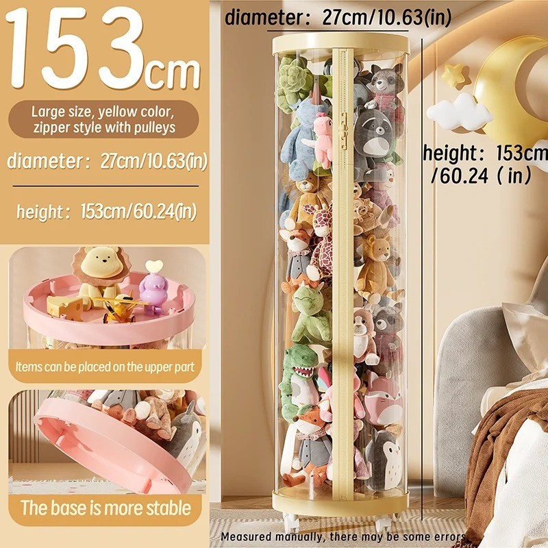 Transparent Doll Storage Box Plush Toy Organization Toy Stor