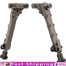 Aluminum Adjustable Rifle Bipod 7.5 to 9 Inch Non-Slip Rubber Feet Hunting Gear