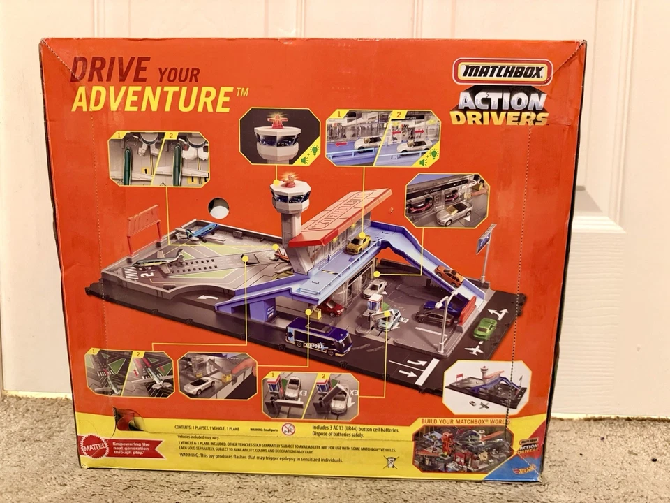 Matchbox 2021 Action Drivers Airport Adventure Playset for 16 Chevy Camaro - Image 2 of 4