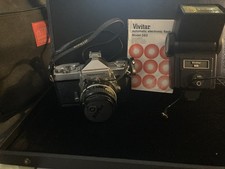 Vintage Nikon Nikkormat SLR Film Camera W/ Nikkor-H 50mm 1:2 Lens Japan Vivitar