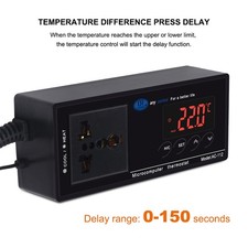 .Digital Temperature Controller Thermostat Outlet Reptile Thermostat Controlled