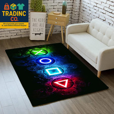 Gaming Area Rugs for Boys Cool Game Style Bedroom, Gamer Rug Boys Room Decor, Vi