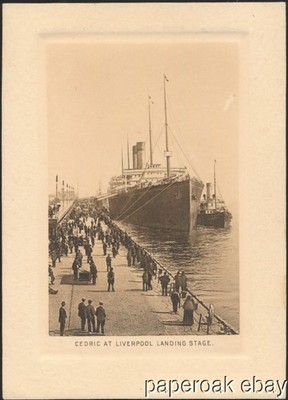 1908 White Star Lines' R.M.S. Cedric Abstract of Log Card Liverpool to New York