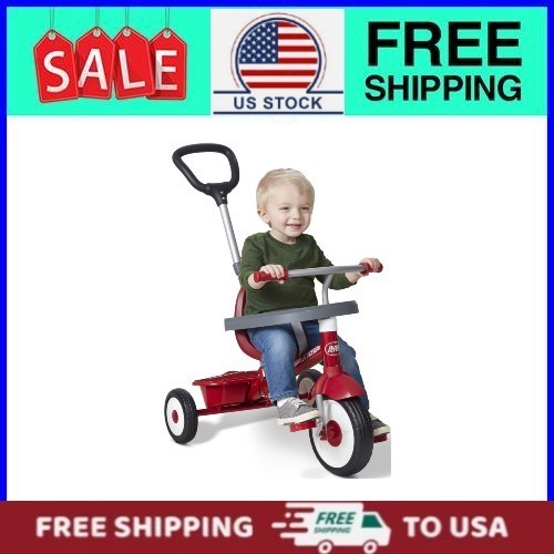 Radio Flyer 3-in-1 Tricycle with Adjustable Handle for Ages 