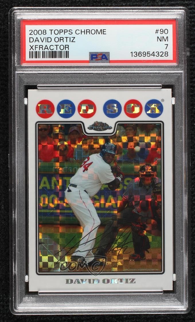 2008 Topps Chrome X-Fractor David Ortiz #90 PSA 7 HOF 8we