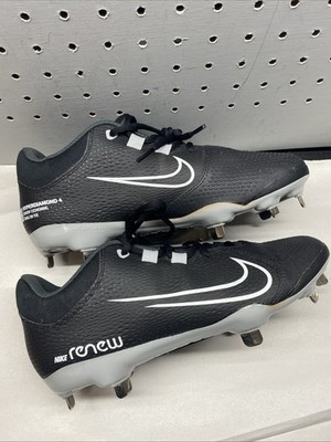 Nike Hyperdiamond 4 Pro Womens Softball Cleats fast pitch renew black size 8.5