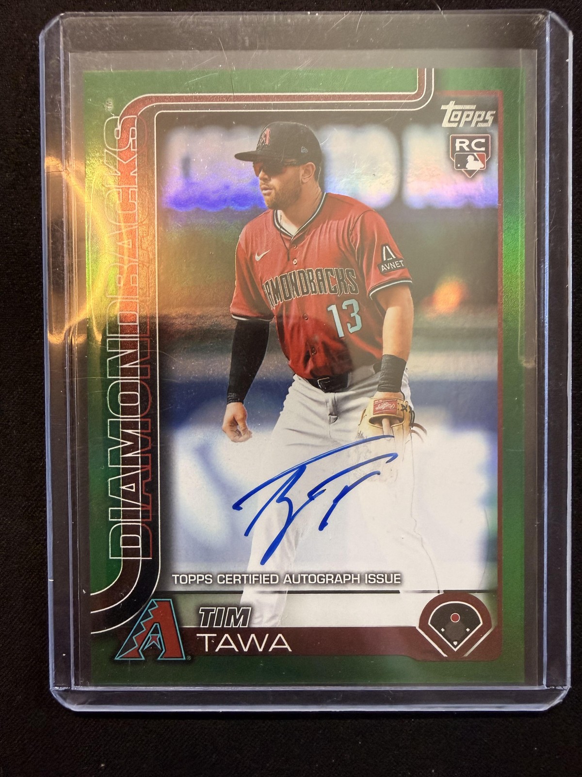 2025 Topps Update #US236 Tim Tawa Real Ones Autographs Green Foil #/99