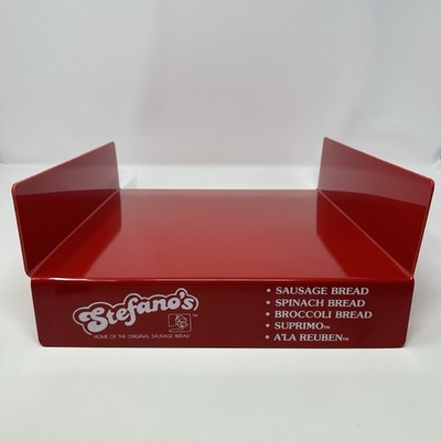 Stefano's Sausage Bread Red Plastic Display Tray Advertising Sign Deli Promo