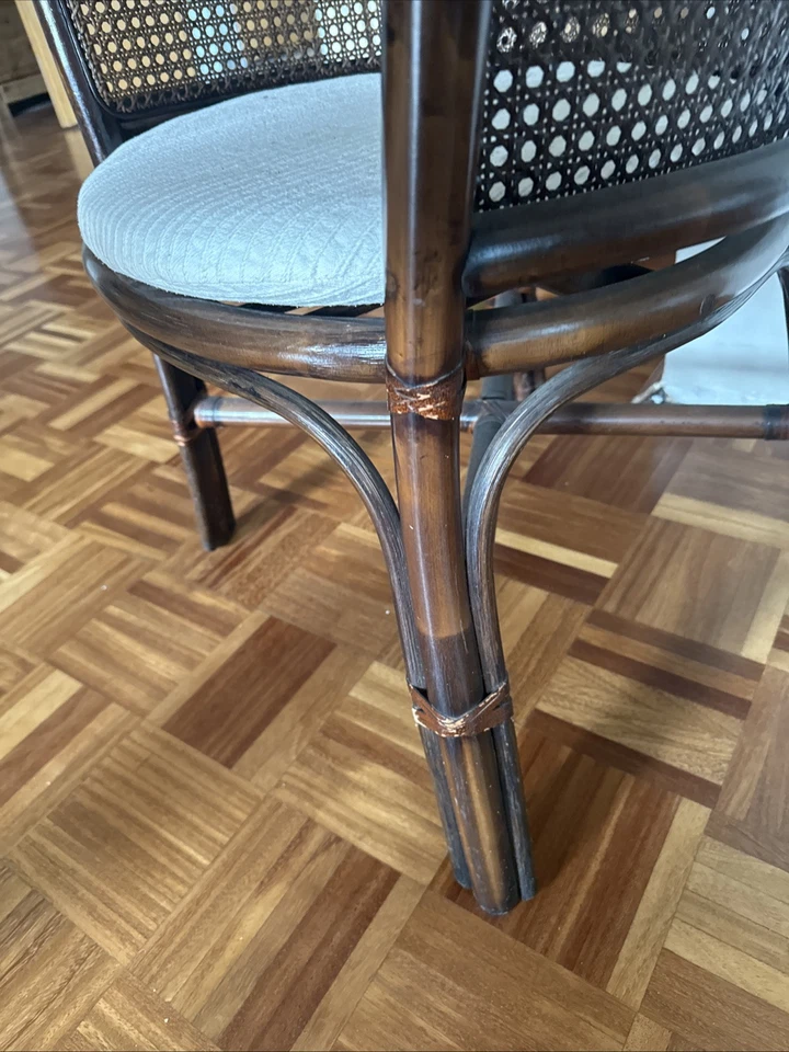 Vintage Antik Rattanstuhl Sessel Wiener geflecht natur Garten Braun - Bild 4 von 4