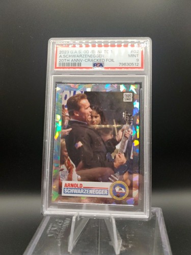 2023 Gas G.A.S Trading Cards Arnold Schwarzenegger Cracked Ice /100 PSA 9