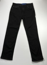 Levi  s 502 Black Jeans Youth 18 Reg W29 L31 Straight Taper Stretch Blue Tab