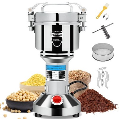 2000W Electric Grain Mill Grinder, 550g High Capacity Stainless Steel Pulveri...