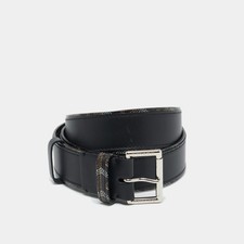 Goyard Black Goyardine Coated Canvas and Leather Florida Belt 95 CM
