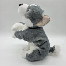 FAO Schwarz Husky Plush 14” Gray & White Stuffed Animal Dog Soft Toy – New...