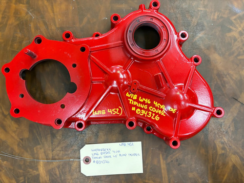 WESTERBEKE W 46 DSL 4CYL TIMING COVER #034326 W/ SEA WATER PUMP ADAPTER #035266