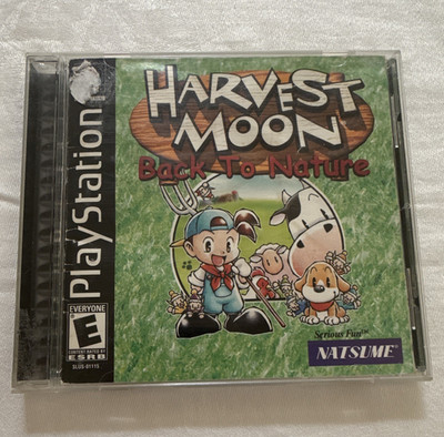 Natsume Harvest Moon: Back to Nature (Sony PlayStation 1, 2000) w/ Manual