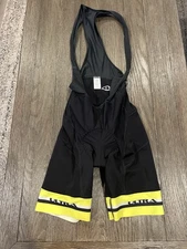 Mens Performance Ultra Padded Cycling Bib Shorts Black Neon Small