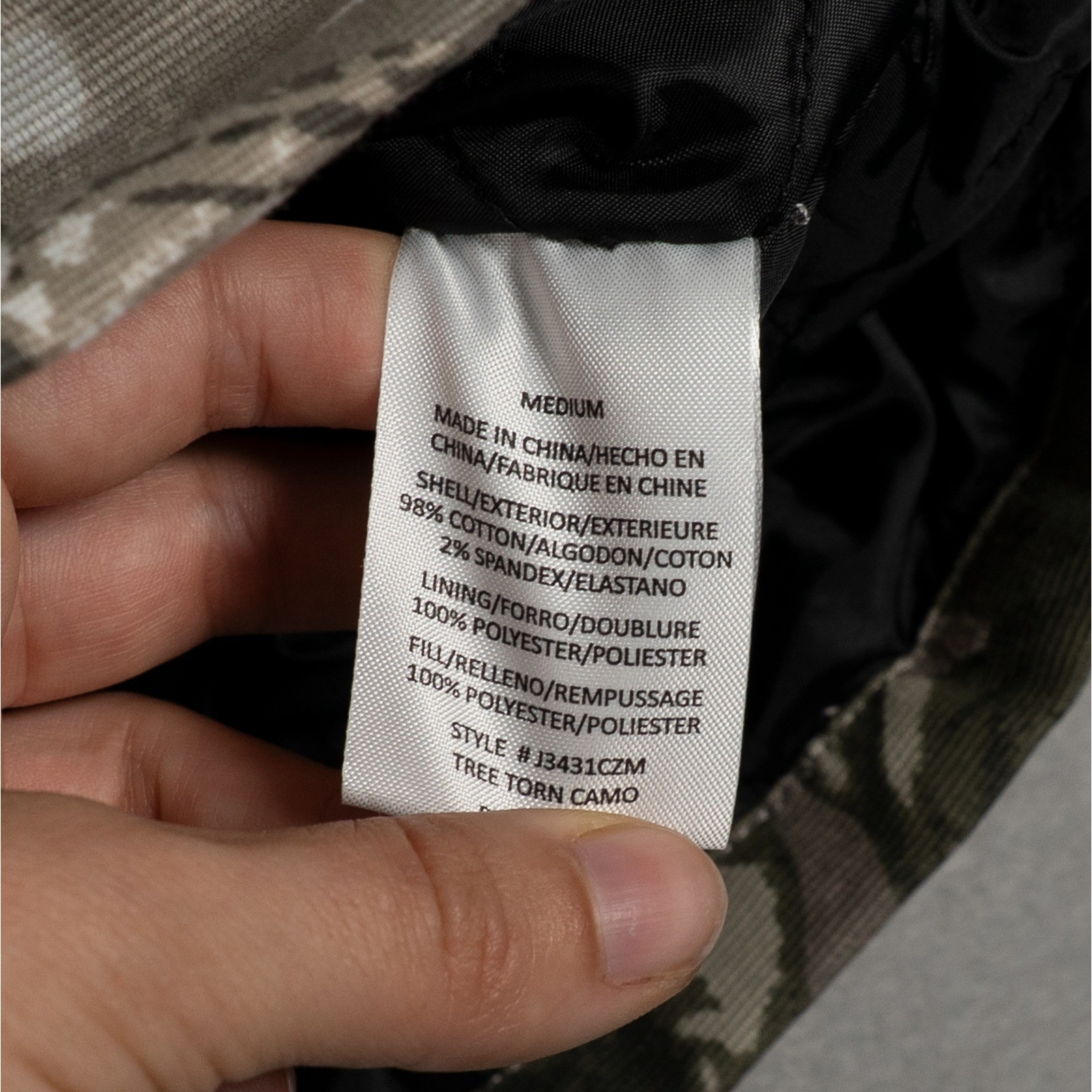 Thread & Supply Tree Torn Camo Jacket Brown Corduroy Collar Medium image 3