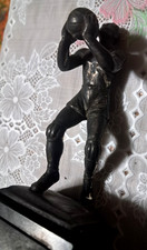 Antique Vintage 1929  Silverplate Basketball Player Statue Trophy