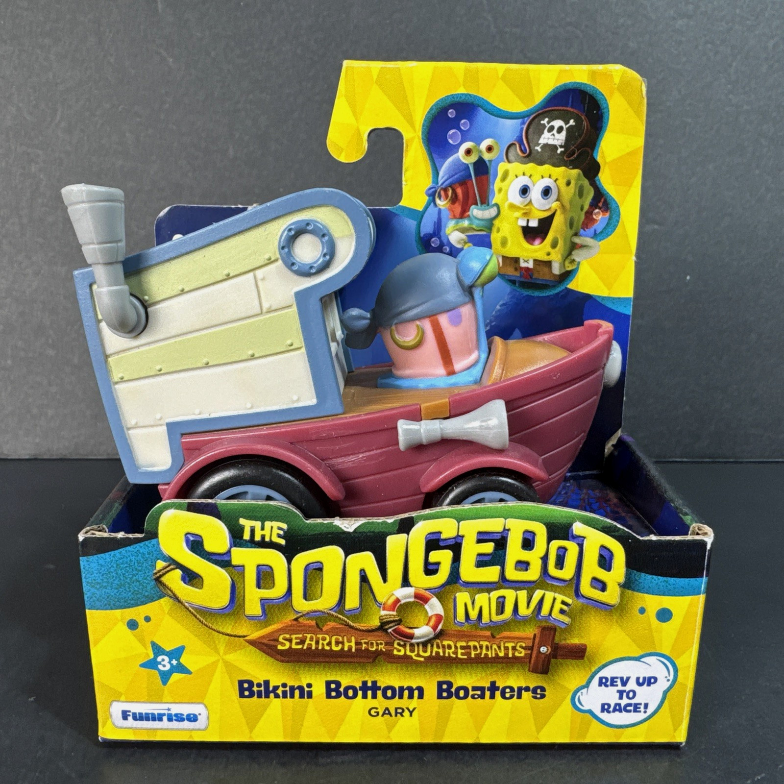 SpongeBob SquarePants & Gary the Snail Pirate Boat Figurine - New Factory Sealed
