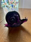 Fenton Art Glass Plum Purple Snail Figurine Signed