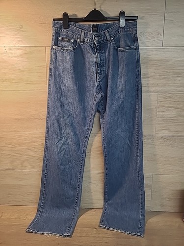Hugo Boss Mens Jeans Straight Leg Regular Fit Distressed Blue Wash W34 L34texas