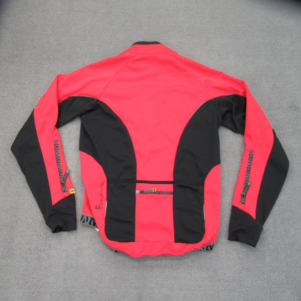 Mavic Cycling Jacket Mens Medium Red Lined Ergo Cuff Zip Windstopper Japan Large - Image 3 of 4