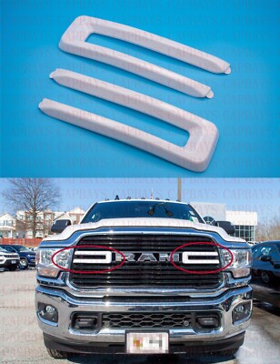 Upper Grill Glossy Black W/Chrome Grille For 2019 2020 2021 2022 Dodge Ram 1500