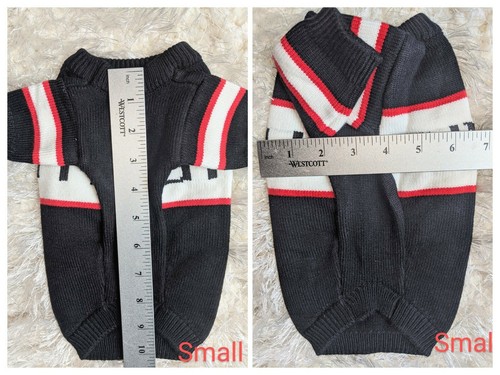 Pet Dog Cat knit sweater Black Red White various sizes you choose - Picture 6 of 10