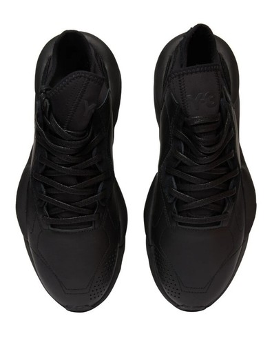 Y-3 KAIWA Triple Black Leather Sneaker IE7255 Sz 6.5 - Picture 4 of 6