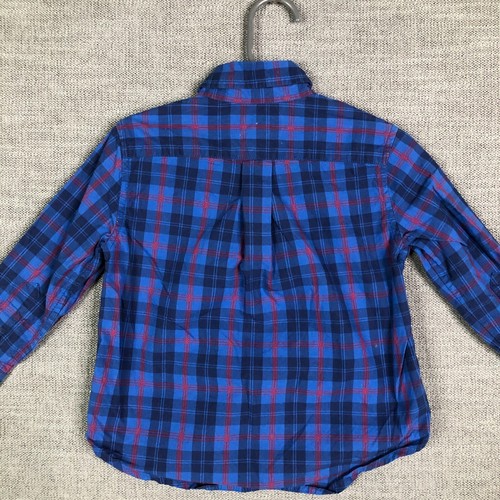 Ralph Lauren Shirt Boys 2T Toddler Blue Plaid Long Sleeve Button Up Casual Pony - Picture 8 of 9