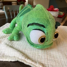 Disney Rapunzel Tangled Pascal Plush Pet Chameleon Green Metallic Shiny Spot 18”