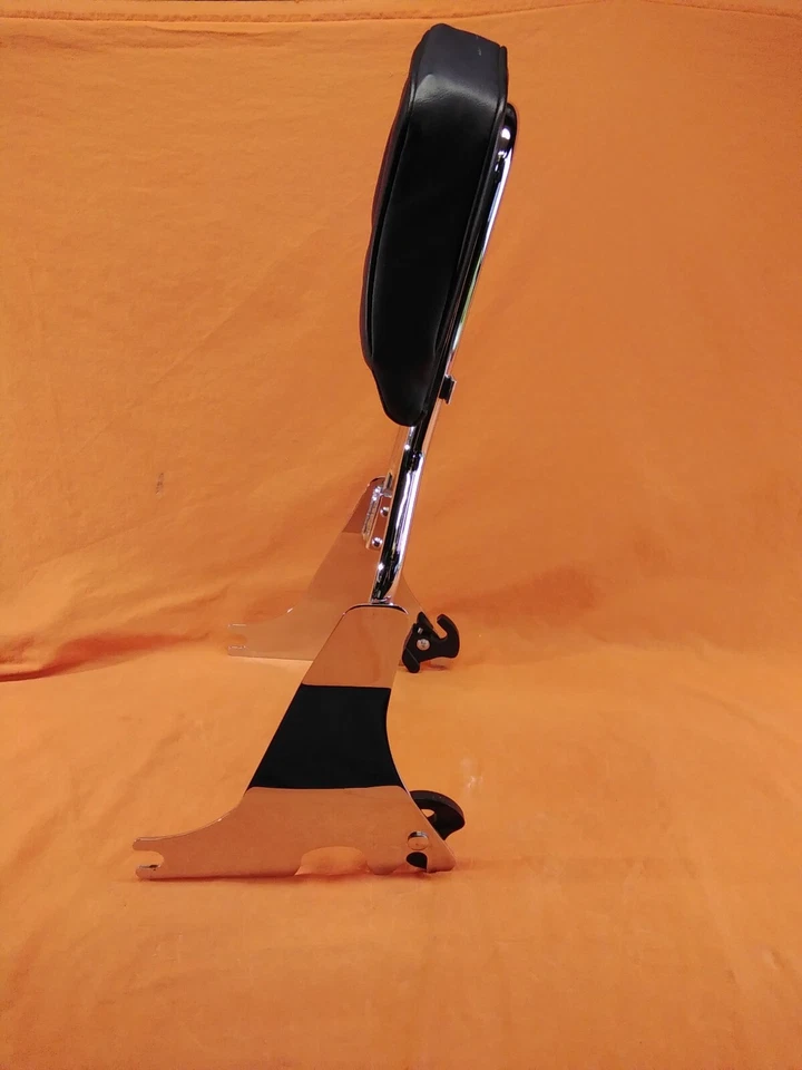 HARLEY DAVIDSON GENUINE CHROME SPORTSTER XL DETACHABLE SISSY BAR BACKREST W/LOGO - Image 4 of 4