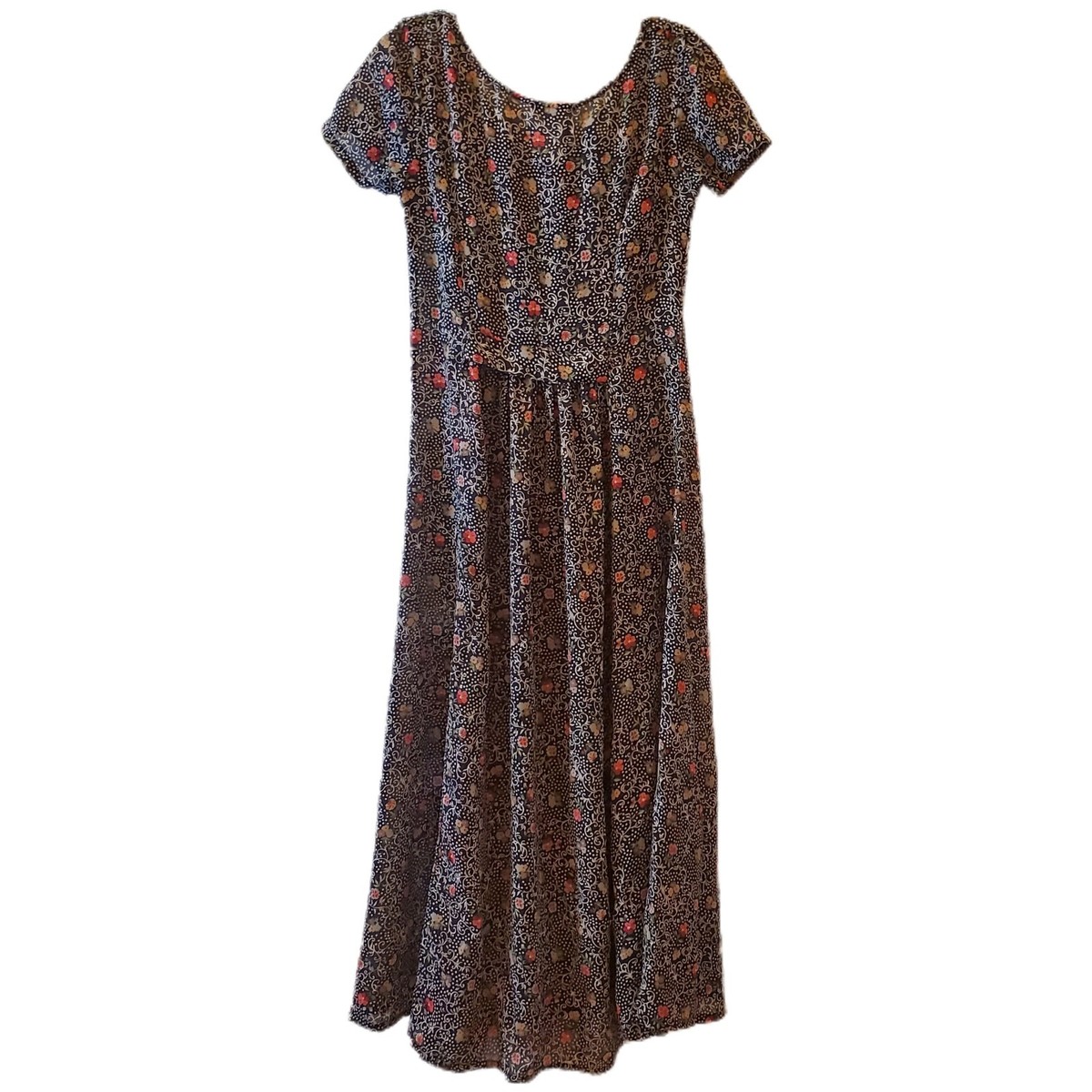 Vintage Esprit Dress Y2K Long Button Up Floral Womens Size