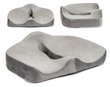 Tektrum Orthopedic Memory Foam Coccyx Seat Cushion for Sciatica/Back Pain (C-16)