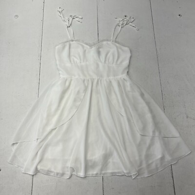 chiffon ruffle strap dress in white I've Got Sunshine Ruffle Strap Mini Dress White