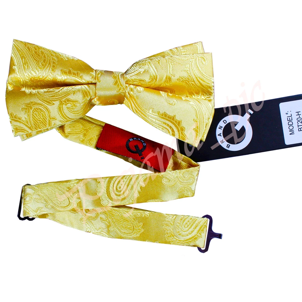 Pajarita Paisley Boda Fiesta Baile de graduación Negro Rosa Dorado Verde Aqua Azul Real Coral Foto 4 de 4