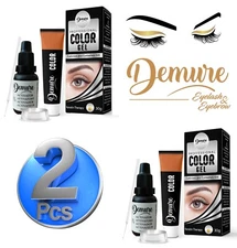 2 pcs PPD Free Demure Eyebrow & Eyelash Gel Tint Dye Kit with Keratin Complex