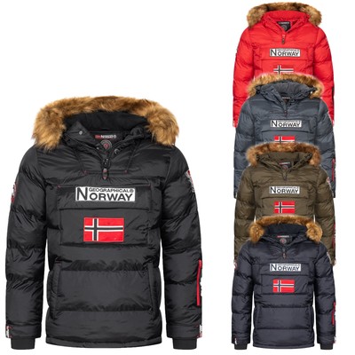 Geographical Norway Herren Jacke Anorak Windbreaker Winterjacke Kapuze H-365 NEU