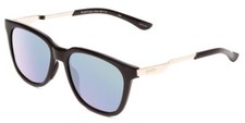 Smith Roam Sunglasses Gloss Black Silver/CP Polarize Opal Blue Green Mirror 53mm