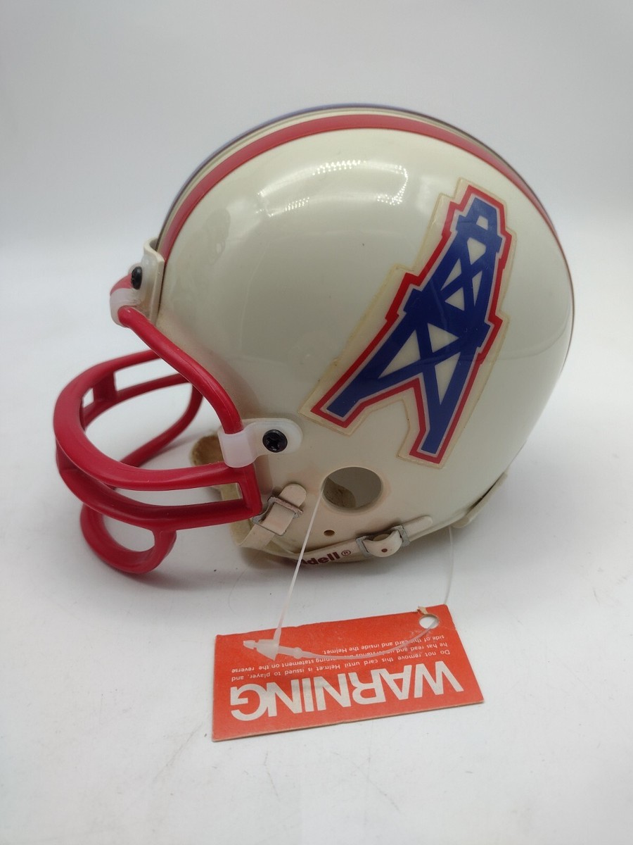 Vtg Houston Tennessee Oilers NFL Riddell 3 5/8 Mini Football Helmet 1995 W Tag Vtg Houston Tennessee Oilers NFL Riddell 3 5/8 Mini Football Helmet 1995 W Tag