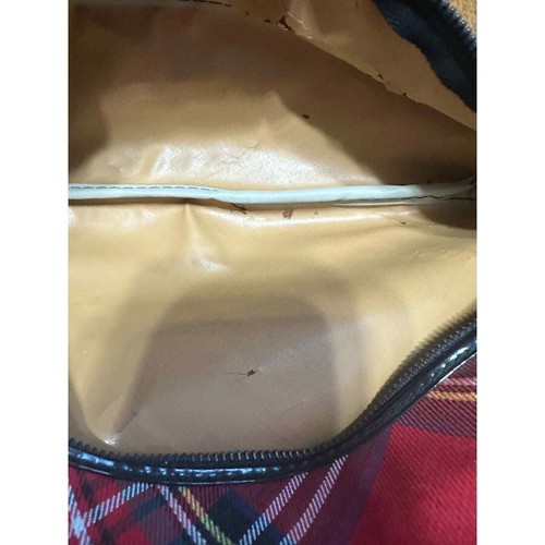 Borsa toilette vintage Celebrity rossa a quadri e scarpe - Foto 11 di 12