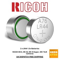 2x Replacement Battery for RICOH KR-5, KR-10, KR-10 Super, XR-7 SLR Cameras 1.5V