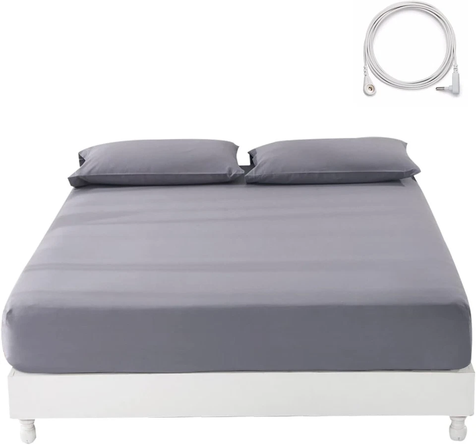 Soft Plaid Queen Grounding Sheet + 15 ft Cord - Elevate Your Sleep Quality - Image 3 of 4